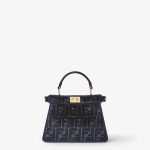 FENDI Peekaboo ISeeU Petite Blue FF sequin bag